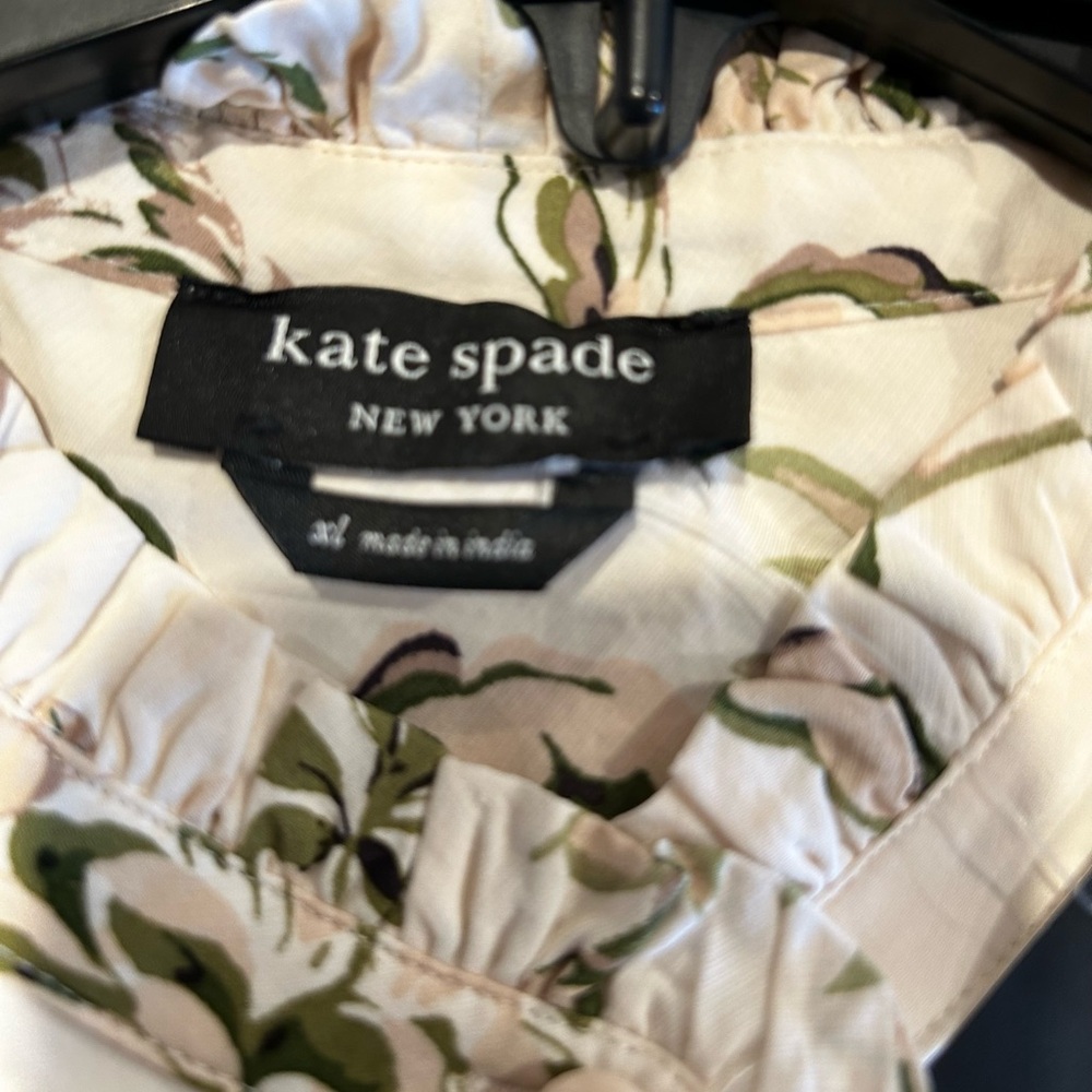 Kate Spade GATHERED FLOUNCE
SHIRTDRESS Color: Parchment XL NWT - Picture 11 of 12